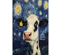 2026 Weekly Planner: Van Gogh style organiser. Inspired by Starry Starry Night. Perfect gift for art and cow lovers. Fits in pocket or purse.