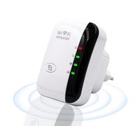 2026 WiFi Extender & Booster - 4600 Sq.ft Coverage for 45+ Devices, Long-Range Repeater with Gigabit Ethernet Port, One-Click Setup, Whole-Home Signal Amplifier, Alexa & UK Plug Ready