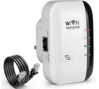 2026 WiFi Extender Booster, Wireless Signal Amplifier 2.4GHz 300Mbps WiFi Repeater with Ethernet Port Covers Up to 3000 Sq.ft 45 Devices Quick Setup Signal Booster for Home with Network Cable