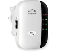 2026 WiFi Extender, WiFi Booster, WiFi Repeater, Covers Up to 3000 Sq.ft and 45 Devices, Internet Booster - with Ethernet Port, Quick Setup, Home Wireless Signal Booster, UK plug (White, S)