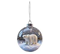 2026 Wildlife Wonders Christmas Ornament, Cute 3D Animal Crystal Glass Ball, Christmas Tree Balls Decorations For Front Door Staircase Window Sill Mantel Wall Wreath