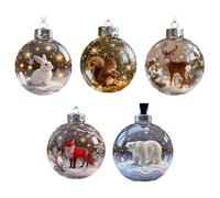 2026 Wildlife Wonders Collection Crystal Glass Ornament,Vivid 3D Animal Christmas Decoration,Marine & Forest Life Glass Christmas Ornaments Balls,Nature Inspired Hanging Ornament for Tree & Tabletop