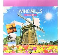 2026 Windmills Square Wall Calendar Planner Organiser Scenic Landscapes Traditional British UK European Historic Home Kitchen Office Christmas Birthday New Year