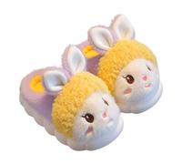 2026 Winter Girls Slippers Cozy Soft Sole Cartoon Indoor Footwear for Children Perfect Daily Use and Home Comfort (Yellow, 12.5 Little Child)