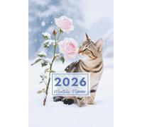 2026 Winter Rose Cat Serenity Monthly Planner: Plan Your Year with Whimsical Winter Floral Feline Charm