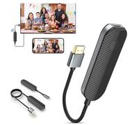 2026-Wireless 2.4G/5G HDMI Transmitter and Receiver, Wireless Hdmi Display Adapterwireless Transmitter and Receiver Kit for Streaming 2K, HD Video and Audio Sync for Various Scenarios (Short *1pc)