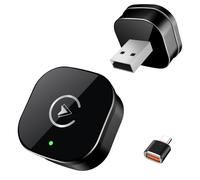 2026 Wireless CarPlay Adapter uk,Mini USB Design for Cars with Wired Car Play,Fast Connection,5.8GHz WiFi,No Delay, Compatible with iOS 10+ & iPhone 6+, USB/Type C,Plug and Play Car Accessories