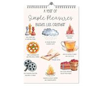 2026 Wïsh List Calendar, Weekly Planning and Habit Tracking, "A Year of Sïmple Pleasures" Backet List Calendar, 12-Month Vertical Wall Planner, Easy to Use, for Home, Office, School, Study, Health