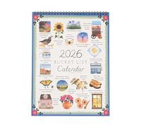 2026 Wishes List Spiral Calendar, Slow down and the Seasons, Watercolor Art Calendar, Desktop Time Reminder, For School Classroom Family Offices Home