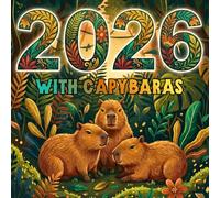 2026 with Capybaras - A Cute Four Seasons Coloring Book: 40+ Adorable Capybara Designs for Relaxation, Stress Relief & Creative Fun All Year Long