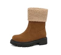 2026 Women Women's Faux Lined Winter Boots Pull On Low Walking Rain Easy Clean Lightweight Rainy Days Cold Weather Western Cowboy Knee High Leather (11) Brown