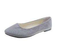 2026 Women's Casual Shoes Comfortable Everyday Slip On Footwear Perfect for Relaxing and Outings Suede Design with Closed Toe Heel Versatile All Seasons Outfits (Grey, 4)