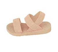 2026 Women's Elastic Cross Strap Flat Sandals, Soft Casual Beach Eva construction, For holidays, summer errands and travel days, Colour A, Size 5, Comfortable Everyday Wear