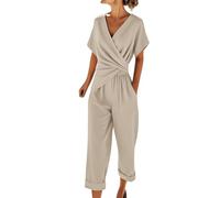 2026 Women's Elegant Wedding Trouser Suit Business Summer Fashionable Plain Trousers with Asymmetric Sleeves Casual and Comfortable Outfit, beige, XL