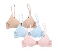 2026 Women's Lingerie Lace Push Up Bra Sexy Solid Color Deep V Comfortable Breathable Everyday Classic Soft Charm Seduction Bralette Regular Fit Bra Party