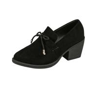 2026 Women's Pointed Shoes with Lacing, Block Heel for Leisure, Toe Section, Elegant, Shaped, Versatile Everyday Combination, Ideal for Festivals as well as Casual Outfits, Robust Sole Guarantee