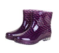 2026 Women's Rain Boots Low Cut Slip Rubber Sole Comfortable Lightweight for Kitchen Work Outdoor Walking All Seasons (Purple, 6.5)