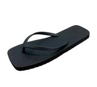 2026 Women's Sandals Slides Mens Classicz Rubber Flip-Flops - Waterprooof, Natural & All-Vegan Sandals, Fair Trade Slippers, Consciously Sourced -Crafted (Black, 7.5)