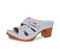 2026 Women's Sandals Slides Womens Crafty Studded Platform Casual Sandals High Heel 3" & Up - (Light Blue, 4)
