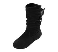 2026 Women'S Suede Slouchy Ankle Boots Wide Calf, Flat Heel Boots For Women Uk, Slip Resistant Rubber Sole Booties, Vintage Retro Western Shoes for Nashville Travel, Casual Dating