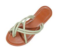 2026 Women's Summer Sandals Simple Design Open Toe Beach Leisure Relaxed, Mint Green, 6 UK