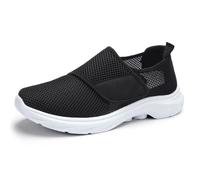 2026 Womens Trainers Comfortable Women's Casual Shoes Stylish and Lightweight Knitted Recovery Footwear Slip On Design for Everyday Wear Perfect Moms (Black, 6)