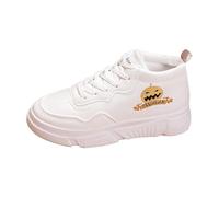 2026 Womens Trainers Platform Sneakers Halloween Pumpkin Design Casual Lace Up Fashion Athletic Shoes for Ladies Comfortable Walking (White1, 3)
