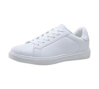 2026 Women's Trainers with New Pattern, Pair Style, Plain, Easy Lacing, Lightweight, Comfortable Casual Shoes, White, 43 EU 3X-Schmal