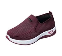2026 Womens Trainers Women's Casual Shoes Lightweight Comfortable Breathable Sneakers for Everyday Wear Flat Slip On Design with Mesh Upper Perfect All Seasons (Purple, 6.5)