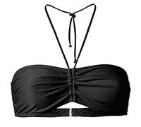 2026 Women's Underwired Bikini Top Solid Halter Neck Push Up Swimsuit with Tie Back Sexy Fashion Pleated Bathing Suits Summer Beach Party Essentials for Hot Spring Spa and Resort Wear Black