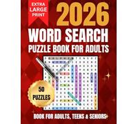 2026 Word Search Puzzle Book for Adults: 50 Extra Large Print Puzzles, Anti-Eye Strain for Seniors, Effortless Reading And Relaxation