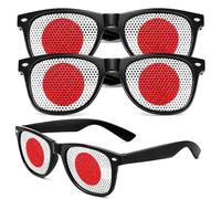 2026 World Cup Fan Glasses,3PCS Flag Sunglasses, Pinhole Classic Shades, Lightweight Accessory for Sports Events, Parties & Celebrations,Creative Photo Prop, Unisex Fashion (Japan)