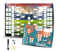 2026 World Cup Final Round 48-team Setup & Full Schedule Poster, 2-in-1 Functional Poster, A1 Size World Cup Matches Fixtures, PVC Material Double-Sided, Great Gifts for Soccer Fans
