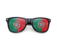 2026 World Cup USA, Canada, Mexico Flag Sticker Sunglasses, Stylish UV Protection Eyewear for Fans, Perfect for Sporting Events, Parties & Outdoor Activities, Show Your Team Spirit (Portugal)