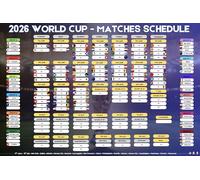 2026 World Cup Wall Chart - Full Tournment Matches Planner with Countries & Groups | Multiple Sizes | Group Stages & Match Score Designs (A3 Match Score Planner)