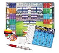 2026 World Cup Wallchart Stadium Glow Design - A1 and A2 Sizes - Tournament Tracker with All 104 Fixtures (Stadium Glow, A2 Ultimate Bundle)