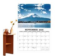 2026 World Landscape Calendar - Different Scenario Every Month, 12 Month Wall Calendar & Planning Book | Monthly Decor Plan for Home, Office, School, Bedroom, Living Room &