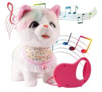 2026 Wuffy Robot Dog Lifelike Toy, Interactive Froplay Dog with Touch Sensing Voice Mimic Leash Remote Soft Fur for Kids, Battery Powered