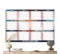 2026 Year Calendar - 24 X 34 Inch Dry Erase Double Sided Planner Monthly Wall Organizer | Habit Tracker Reading Study School Tasks Home Cleaning Exercise