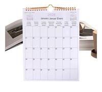 2026 Year Calendar | Multilingual Coil Calendar for Wall 12 Month | Creative Decorative Planner for Dormitory Apartment Living Room Classroom Family Workplace Home Bedroom