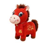 2026 Year of Horse Plush Doll Stuffed Animals with Emotion Expression Soft Cuddle Doll for Adult Kids Collector Lucky Horse Plush Toy
