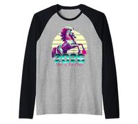 2026 Year of The Horse 80s Retro Chinese Zodiac Sign Raglan Baseball Tee