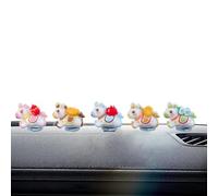 2026 Year Of The Horse Car Ornaments - 5 Piece Prosperity Set | Alloy Mini Wealth Decorations | Car Interior Console For Dashboard, Good Luck Figurines, Includes Traceless Glue, 0.98 Inch Each, 6g