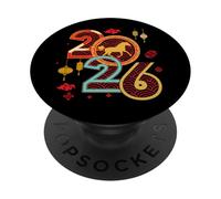2026 Year of the Horse Chinese New Year Lunar Zodiac Retro PopSockets Adhesive PopGrip