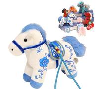 2026 Year of The Horse Chinese New Year Ornaments, Chinese Zodiac Horse Pendant Statues Plush Toy Chine-se New Yea-r Mascot Figurine Stuffed Animal Hanging Ornament for Spring Festival Home Decor