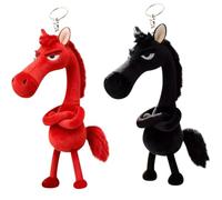 2026 Year of The Horse Chinese New Year Ornaments,Funny Horse Plush Mascot Figurine,Cute Pony Stuffed Animal for Christmas,New Year,Chinese Spring Festival,Home Decor,Gifts for Kids & Adults