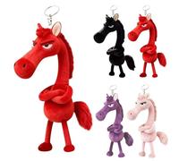 2026 Year of The Horse Chinese New Year Ornaments,Funny Horse Plush Mascot Figurine,Cute Pony Stuffed Animal for Christmas,New Year,Chinese Spring Festival,Home Decor,Gifts for Kids & Adults