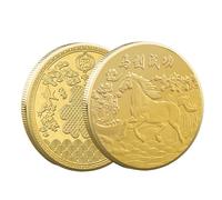 2026 Year Of The Horse Coin - Traditional Gold Charm Home Decors,Chinese Mascot Horse Pendant,for Cars Bags Shop Window Home School Offices Cafes Bookstores Living Room Bookshelves