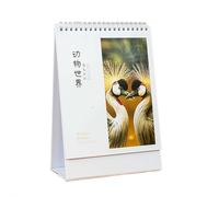 2026 Year of the Horse Desk Calendar - Traditional Chinese Style Paper Calendar with Monthly Horse Illustrations, Home/Office Decor & New Year Gift (Goose)