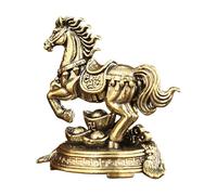 2026 Year Of The Horse Figurine | Long-Lasting Brass Horse Statue Good Fortune Decor Handcrafted Collectible Sculpture With Wealth Symbol for Home TV Cabinet Office Desk Lunar New Year